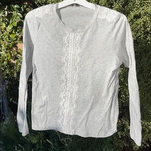 J CREW LACE Long sleeve SHIRT